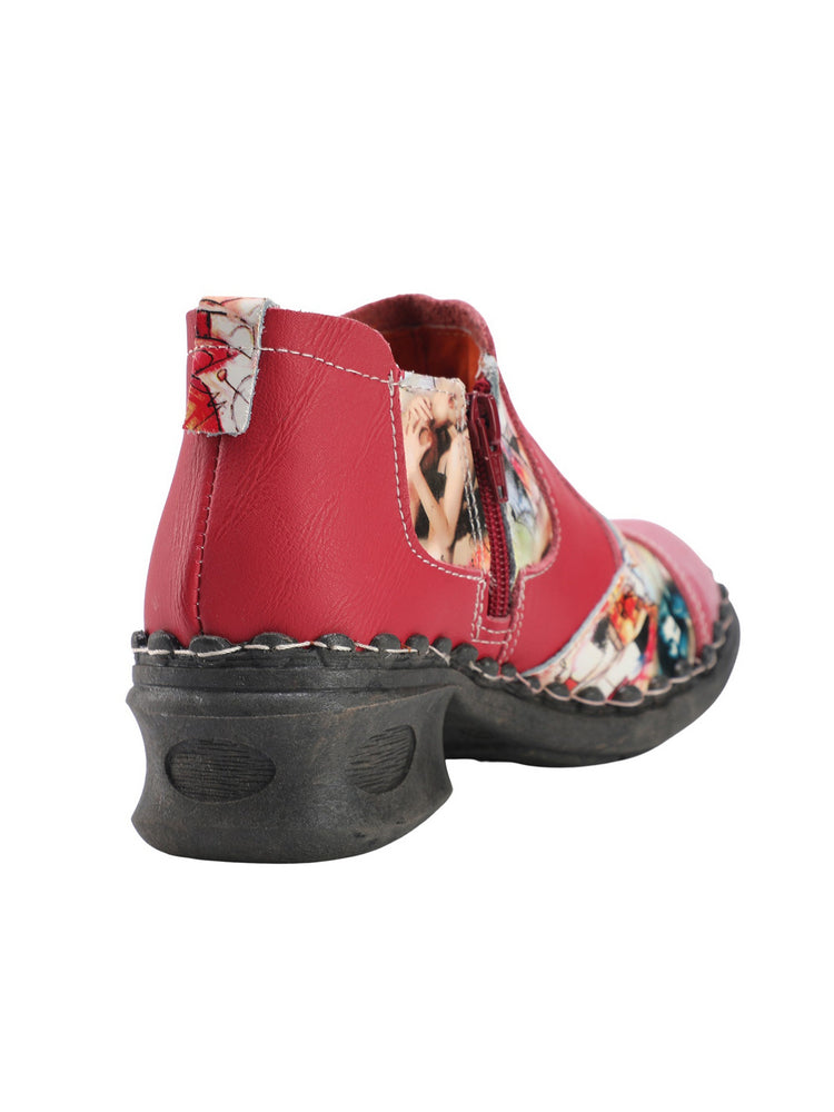 TMA EYES Women's Ankle Booties   Slip-On Outdoor Shoe with Side Zipper