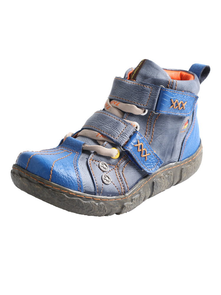 TMA EYES Two-Tone Ankle Boots for Women   Colorblock PU Leather Fashion