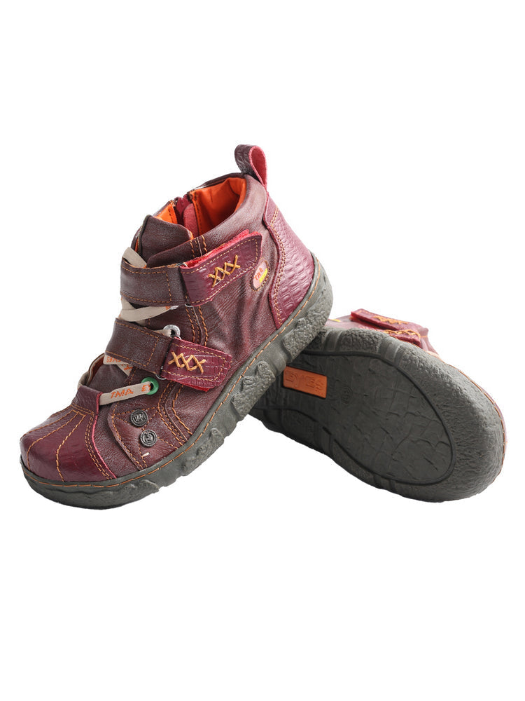 TMA EYES Two-Tone Ankle Boots for Women   Colorblock PU Leather Fashion