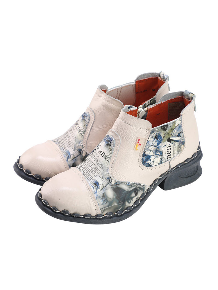 TMA EYES Women's Ankle Booties   Slip-On Outdoor Shoe with Side Zipper