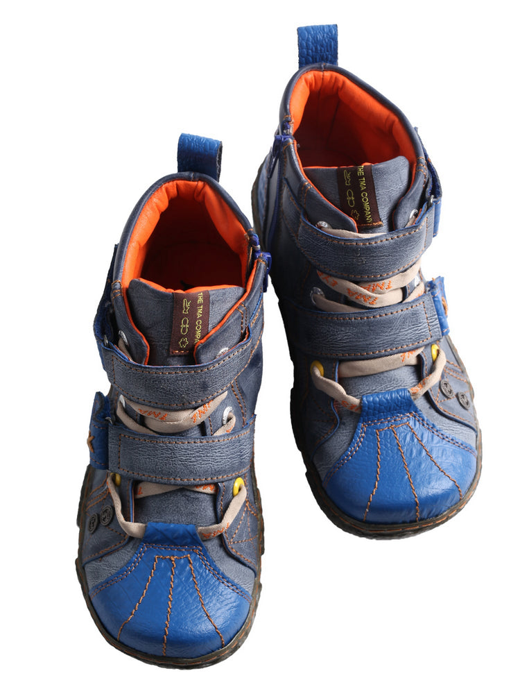 TMA EYES Two-Tone Ankle Boots for Women   Colorblock PU Leather Fashion