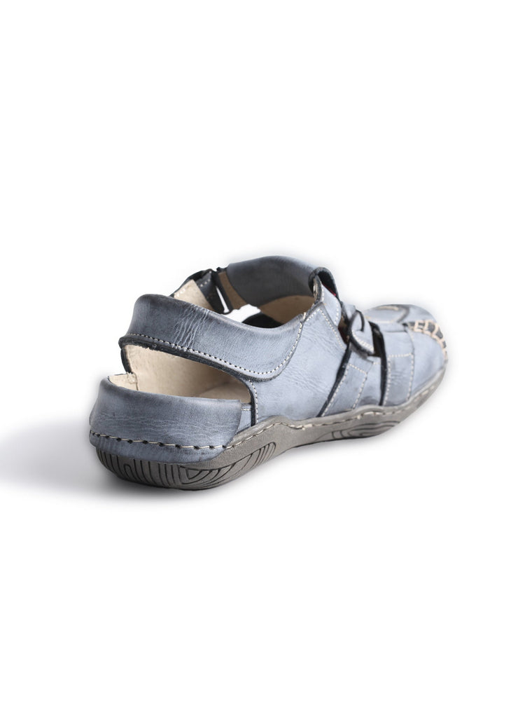 TMA EYES Women's Leather Sandals | Braided Closed-Toe Summer Comfort Shoe