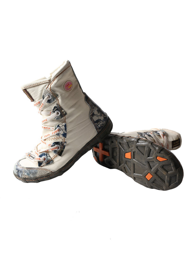 TMA EYES Camo Duck Boots for Women Short Fashion PU Leather Rain Boot