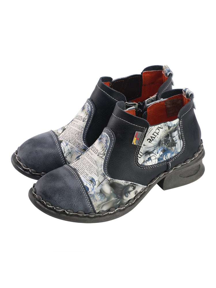 TMA EYES Women's Ankle Booties   Slip-On Outdoor Shoe with Side Zipper