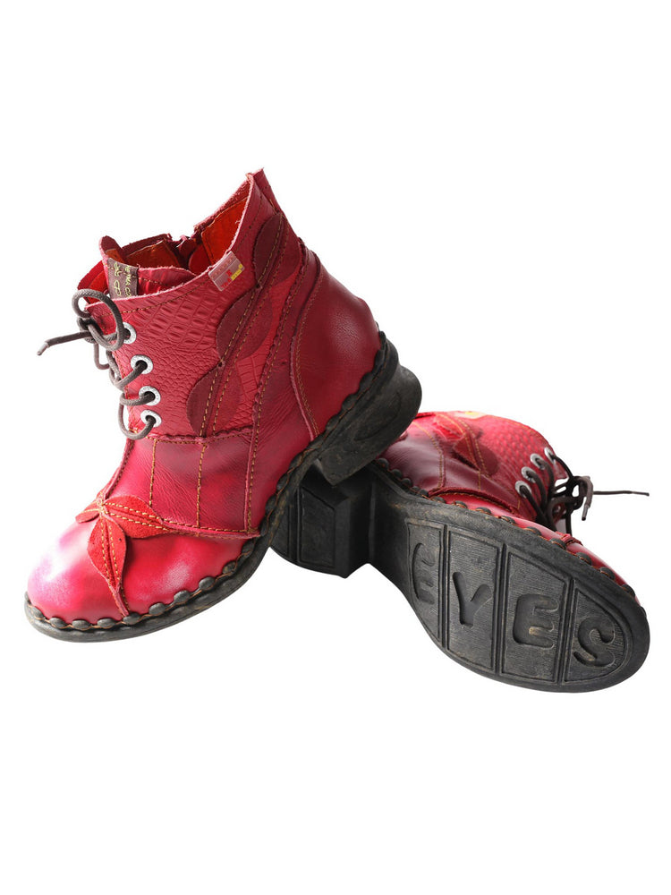 TMA EYES Washed Leather Oxford Boots  Women's Mother Comfort Casual Shoe