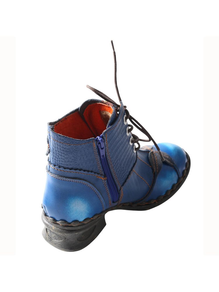 TMA EYES Washed Leather Oxford Boots  Women's Mother Comfort Casual Shoe