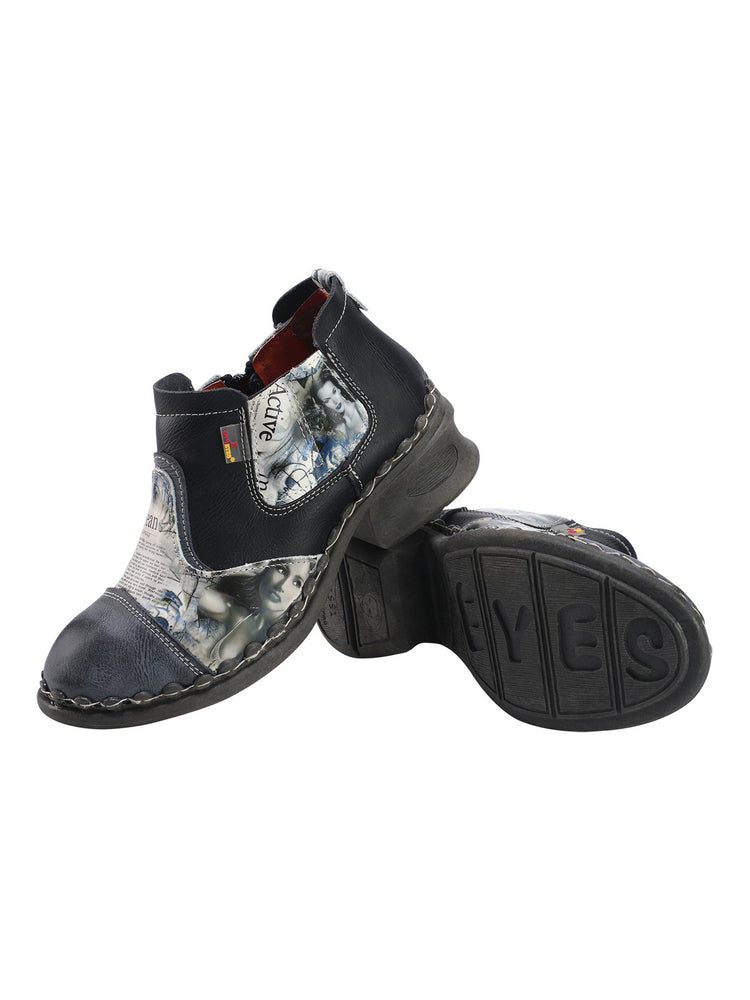 TMA EYES Women's Ankle Booties   Slip-On Outdoor Shoe with Side Zipper