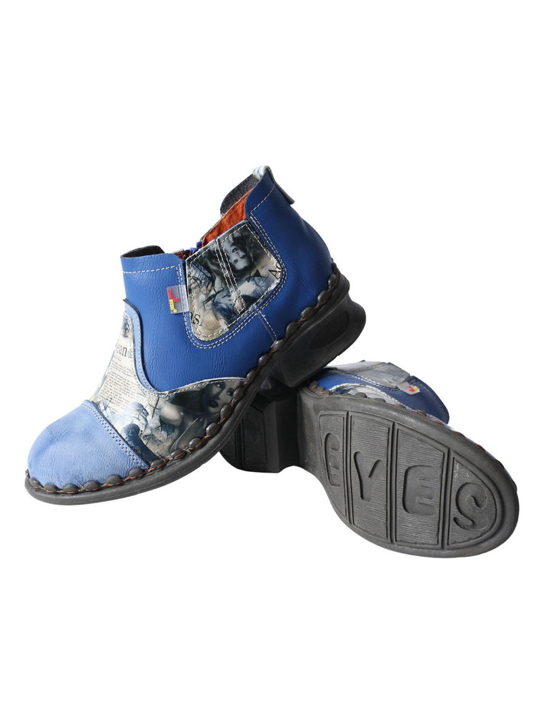 TMA EYES Women's Ankle Booties   Slip-On Outdoor Shoe with Side Zipper