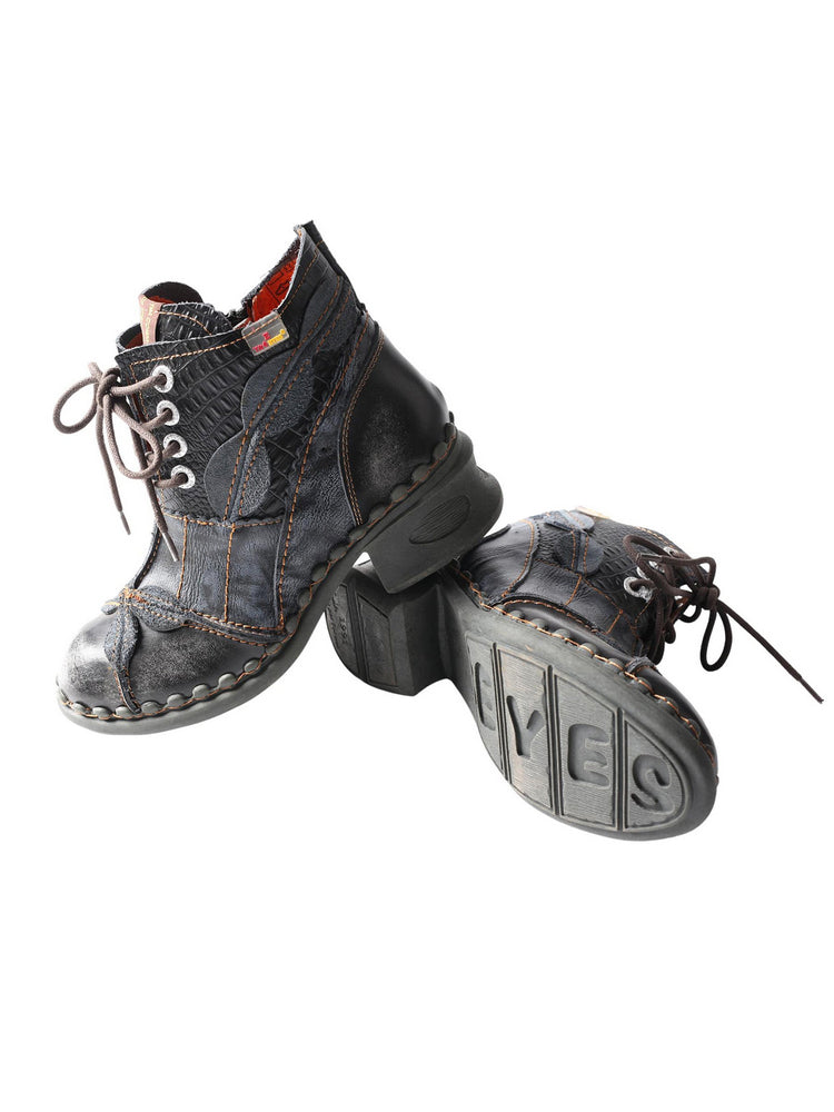 TMA EYES Washed Leather Oxford Boots  Women's Mother Comfort Casual Shoe