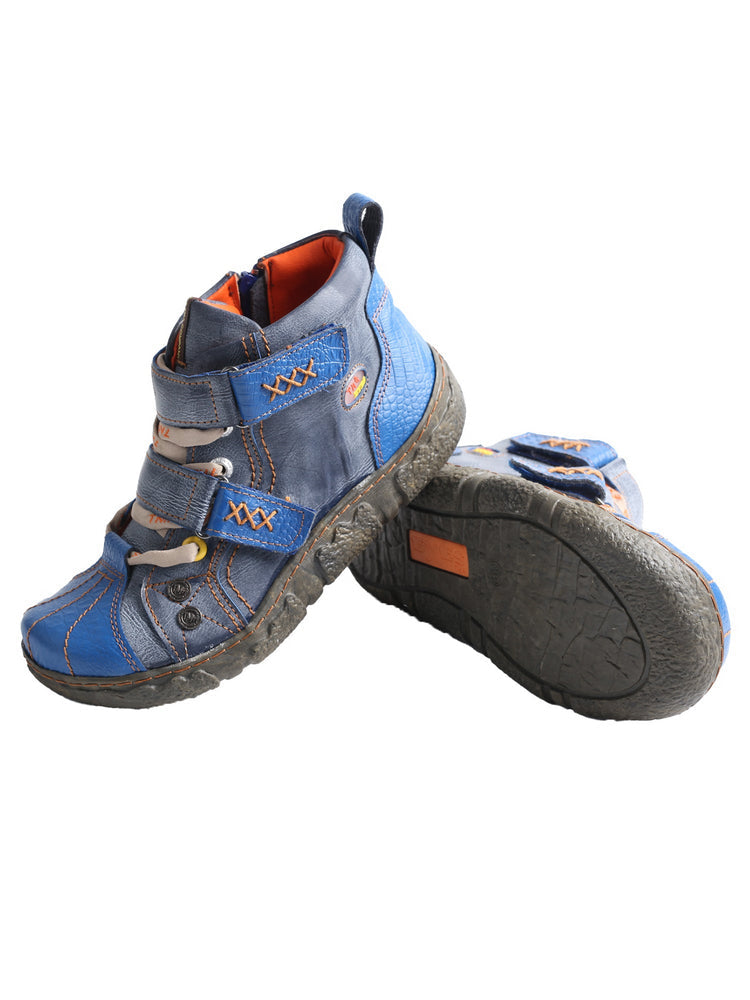 TMA EYES Two-Tone Ankle Boots for Women   Colorblock PU Leather Fashion