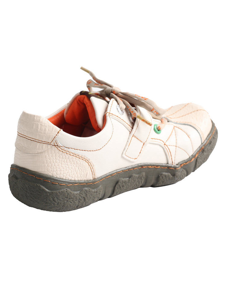 TMA EYES Hand Stitched Flats Plus Size  Leather & Washed PU Comfort Shoe