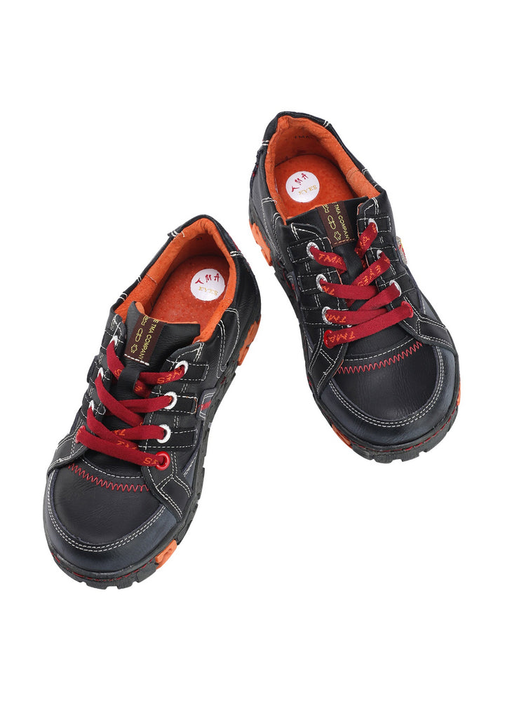 TMA EYES Genuine Leather Sneakers for Women  Flat Fashion Outdoor Shoes