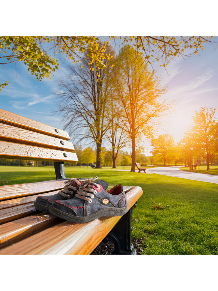 TMA EYES Women's Leather Sneakers Hand Stitched Comfort Casual Footwear