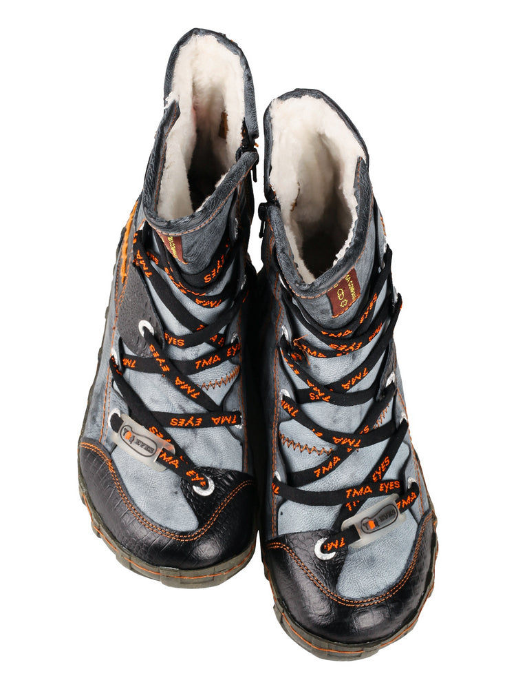 TMA EYES Camo Duck Boots for Women Short Fashion PU Leather Rain Boot