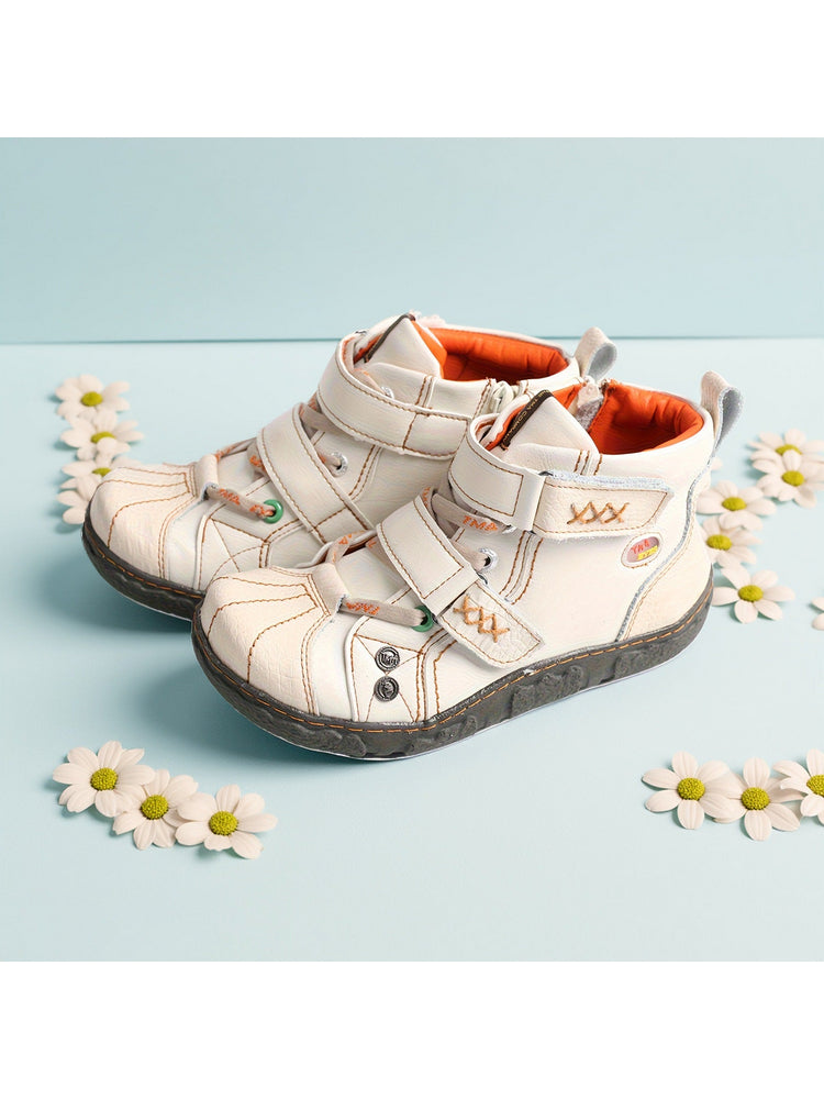 TMA EYES Two-Tone Ankle Boots for Women   Colorblock PU Leather Fashion