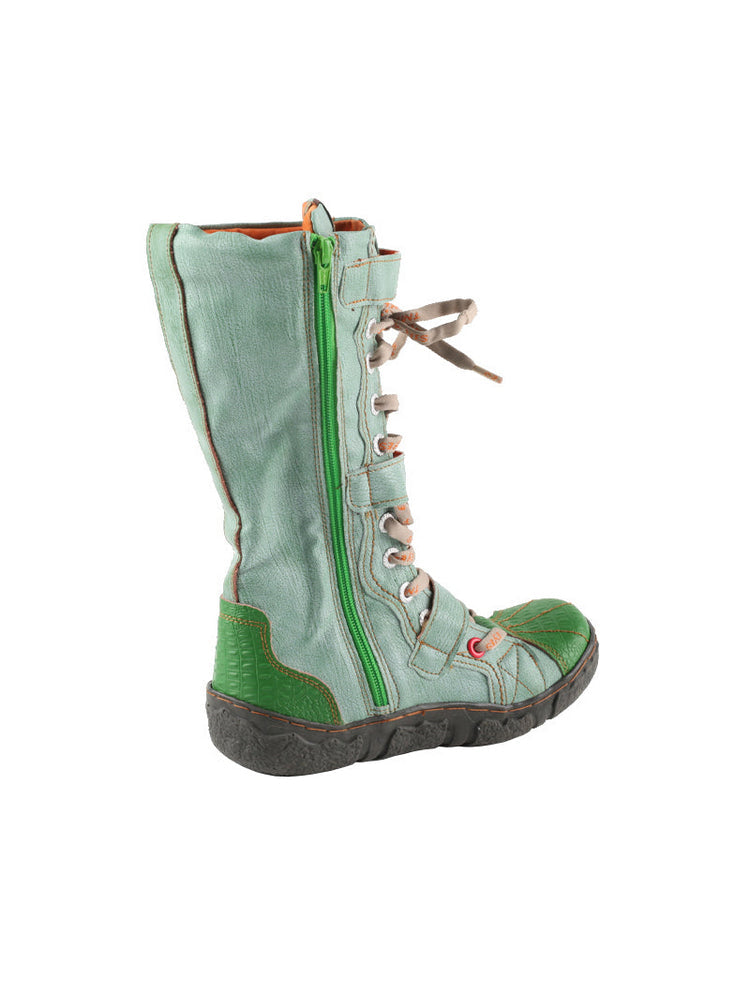 TMA EYES Hand-Sewn Flat Calf Boots PU Lined City Travel Women's Shoe