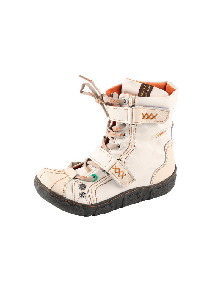 TMA EYES Washed Leather Ankle Boots | Double Strap PU Lined Women's Shoe