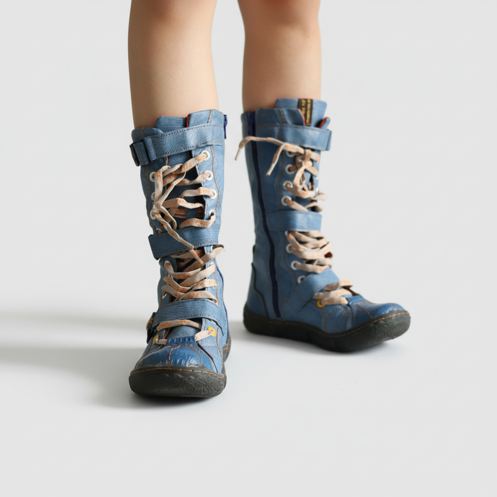 TMA EYES Hand-Sewn Flat Calf Boots PU Lined City Travel Women's Shoe