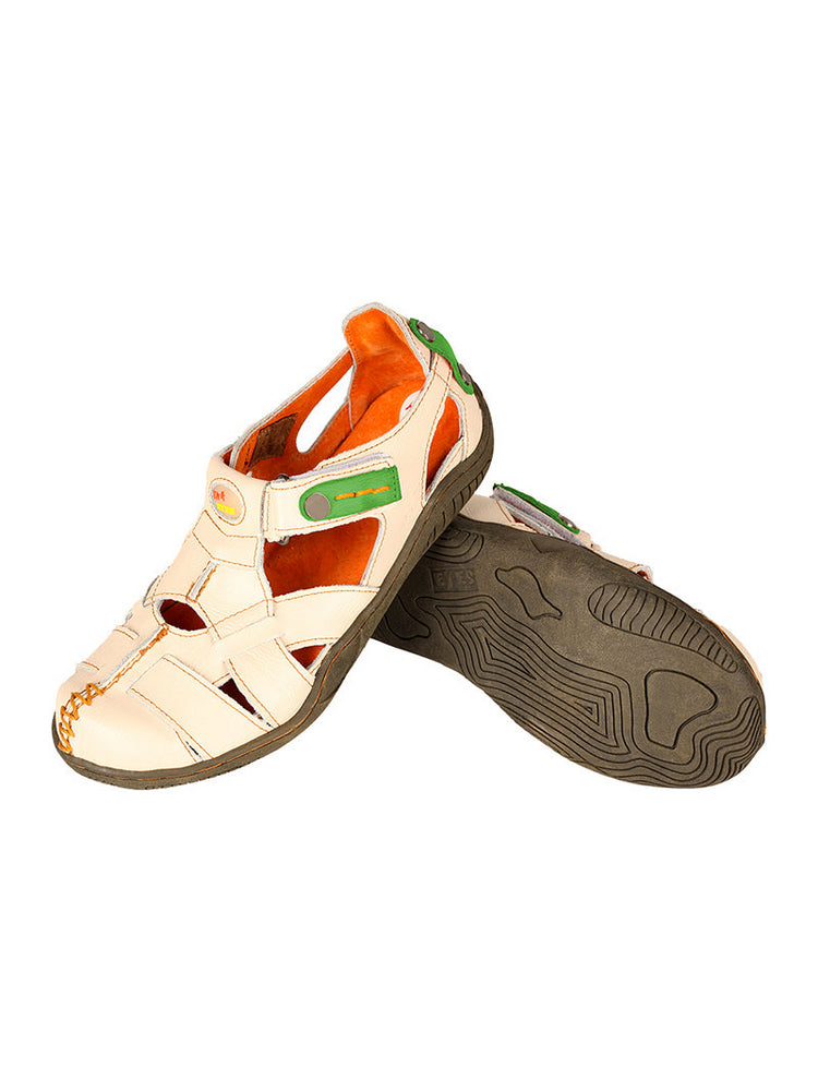 TMA EYES Hand Stitched Leather Sandals | Cross Strap Casual Outdoor Women's