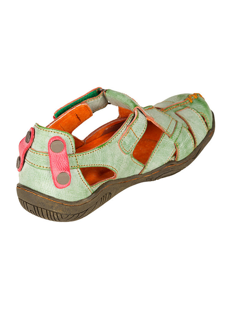 TMA EYES Hand Stitched Leather Sandals | Cross Strap Casual Outdoor Women's