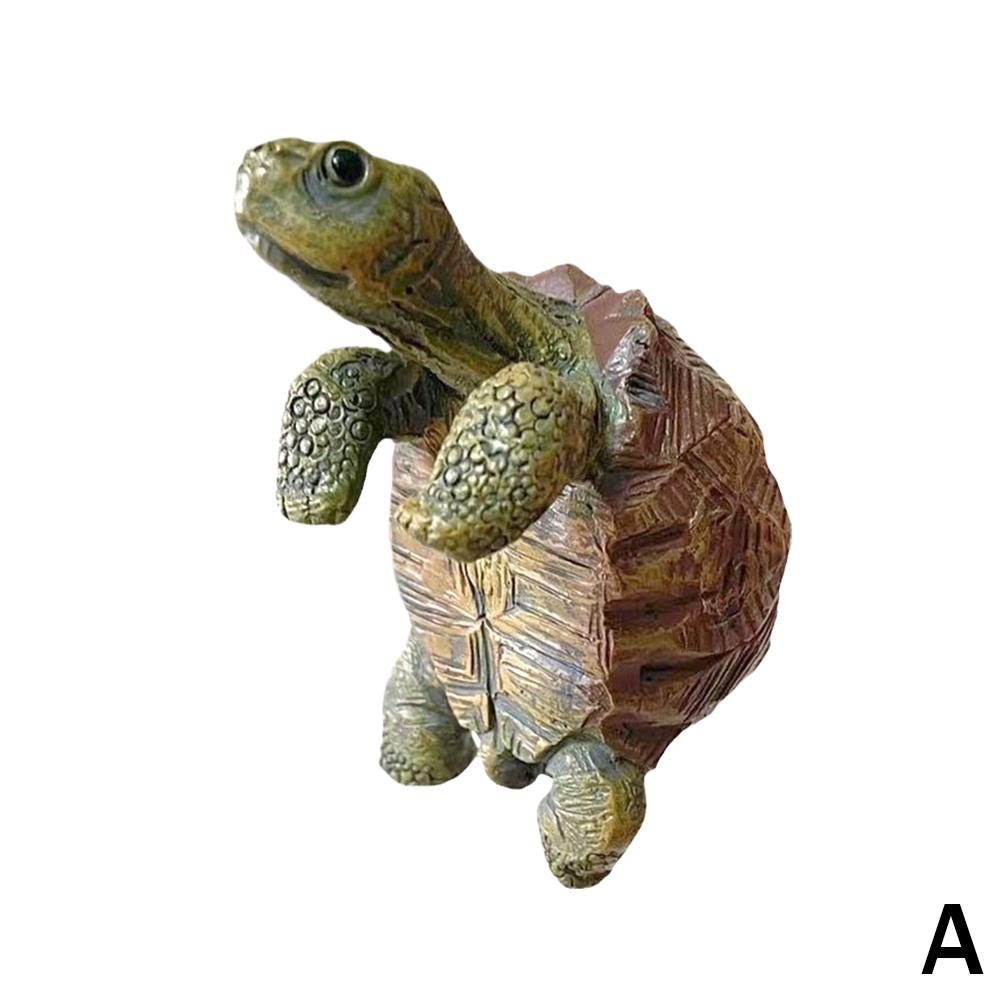 Resin Turtle Pot Hanger Figurine Tortoise Statue Planter Hanging Garden Decor