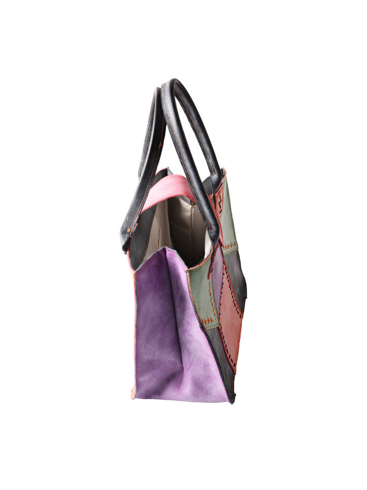 TMA EYES Multi-color Patchwork Handbag: Women's Contrasting New Tote Bag, Lightweight Commute, Fashionable High-End Ladies Bag