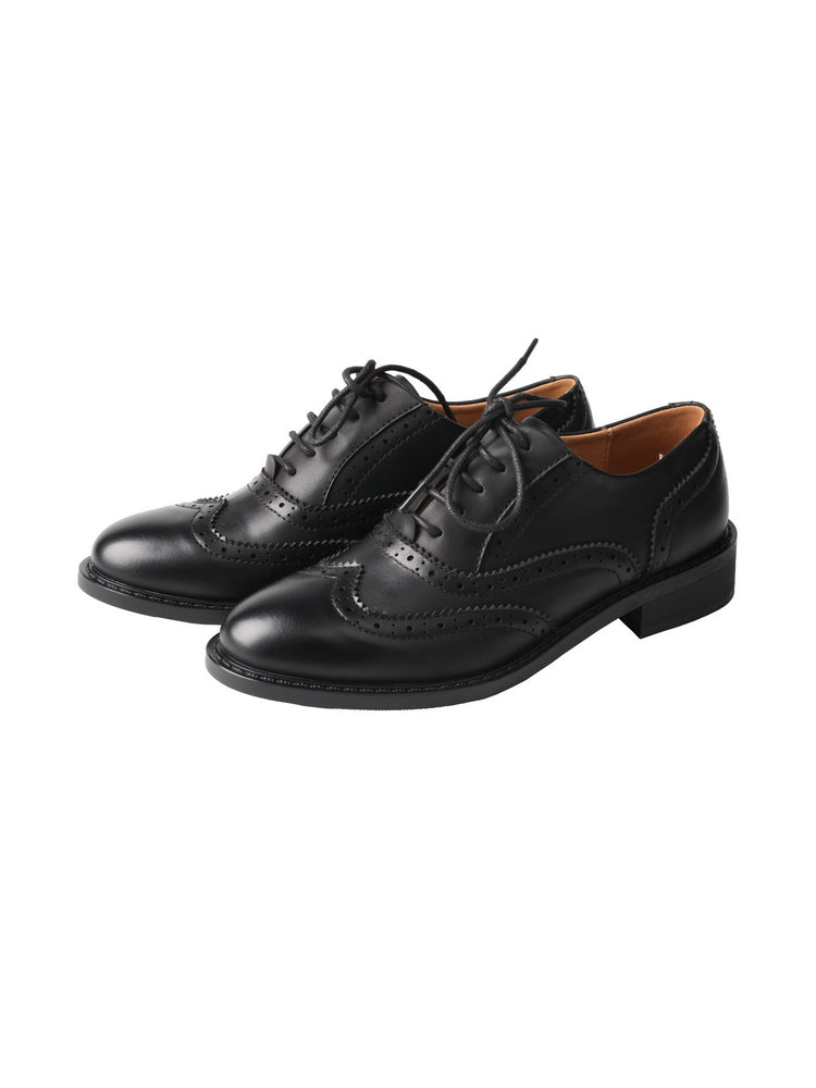 TMA EYES Baroque Oxford Shoes  Retro Carved Leather Lace-Up British Style