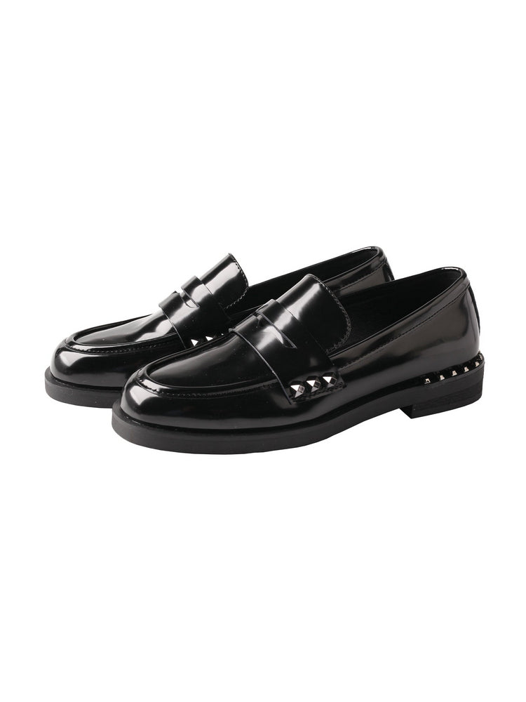 MA EYES Patent Leather Loafers Low Heel Slip-On Comfort Casual Office