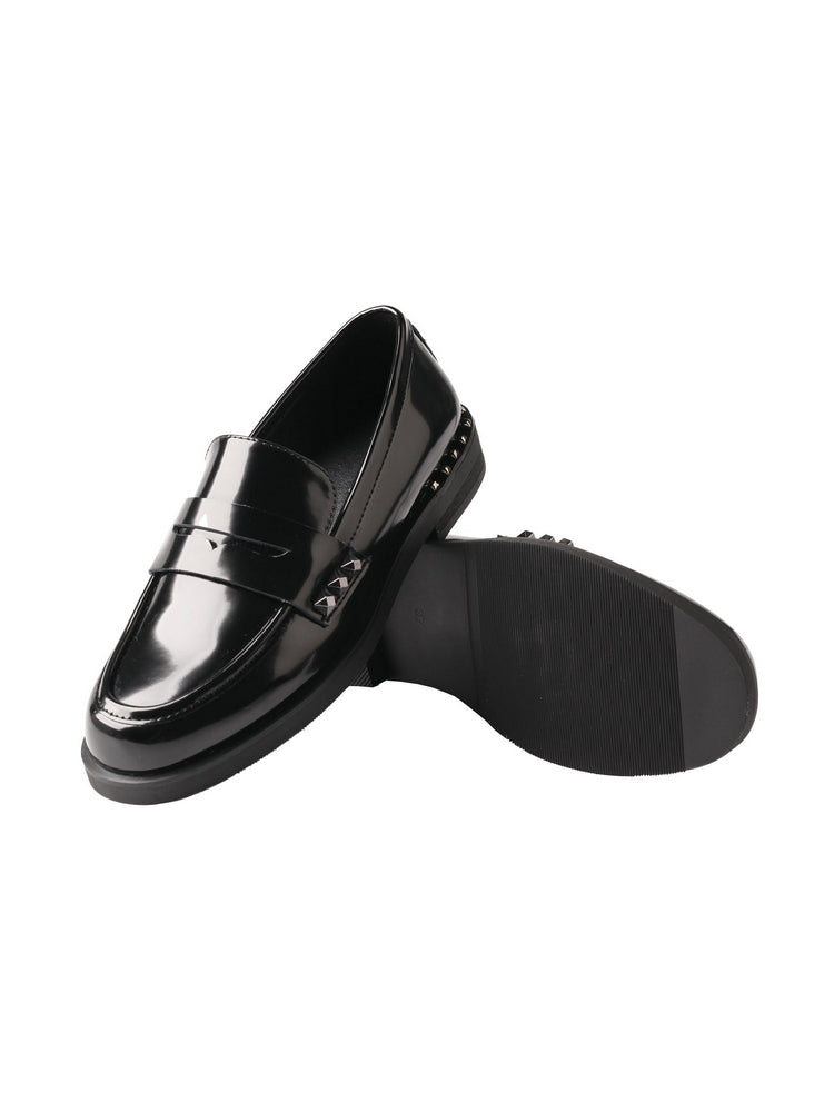MA EYES Patent Leather Loafers Low Heel Slip-On Comfort Casual Office