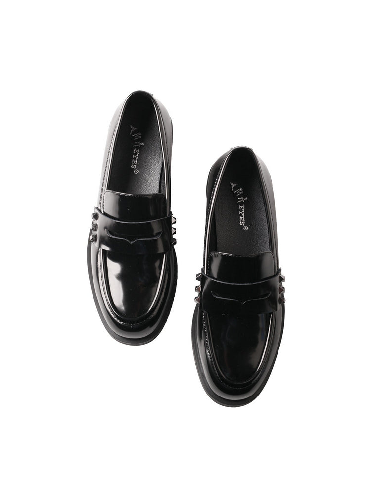 MA EYES Patent Leather Loafers Low Heel Slip-On Comfort Casual Office
