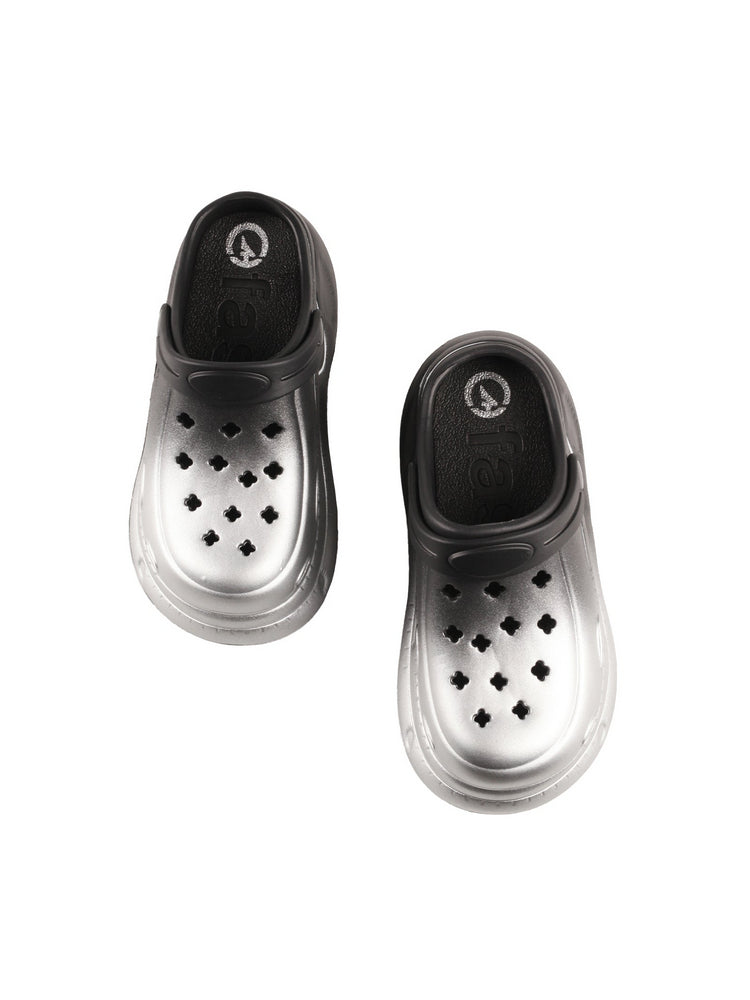 TMA EYES Gradient Color Clogs  Platform Slip-On Rotatable Strap Non-Slip