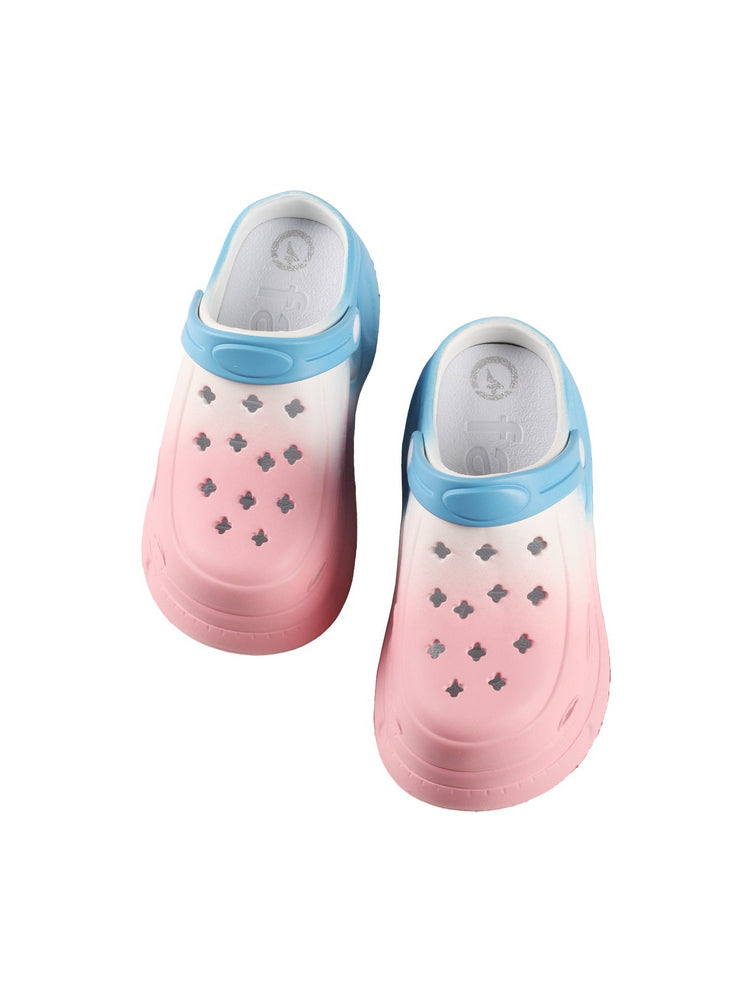 TMA EYES Gradient Color Clogs  Platform Slip-On Rotatable Strap Non-Slip