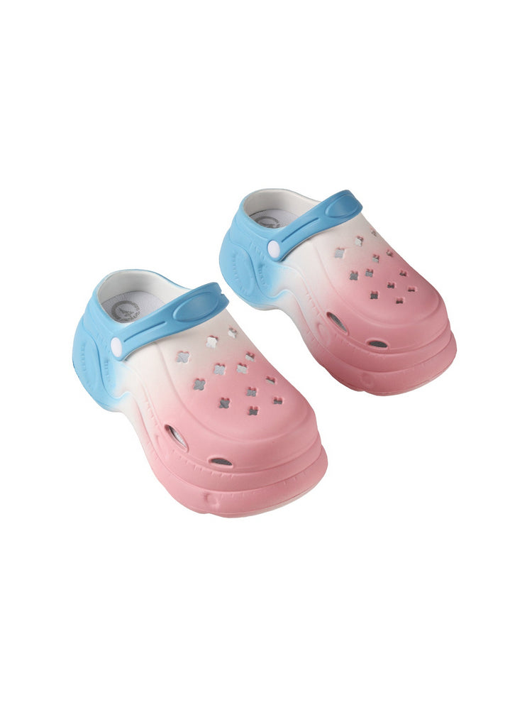 TMA EYES Gradient Color Clogs  Platform Slip-On Rotatable Strap Non-Slip