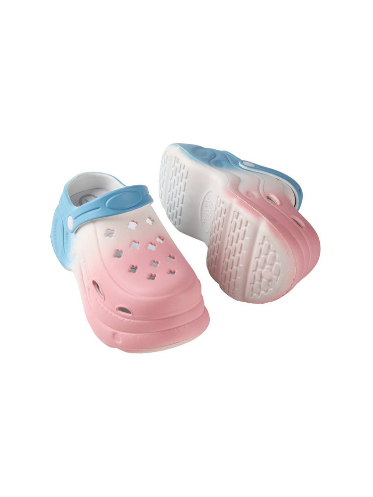 TMA EYES Gradient Color Clogs  Platform Slip-On Rotatable Strap Non-Slip