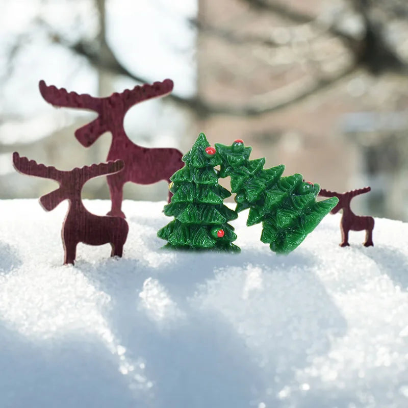 10pcs Mini Christmas Resin Cabochons Flatback Charms for DIY Crafts Phone Decor