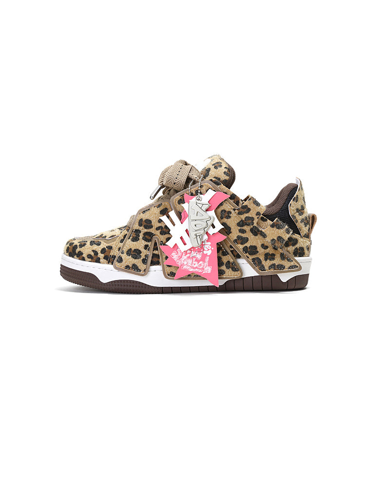 ADC Leopard Print Sneakers  Chunky Platform Low-Top Casual Flats