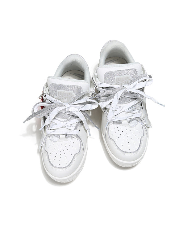 ADC Grey Flash Starry Sky  Glitter Skate Shoes   Unisex Low-Top Board Shoe