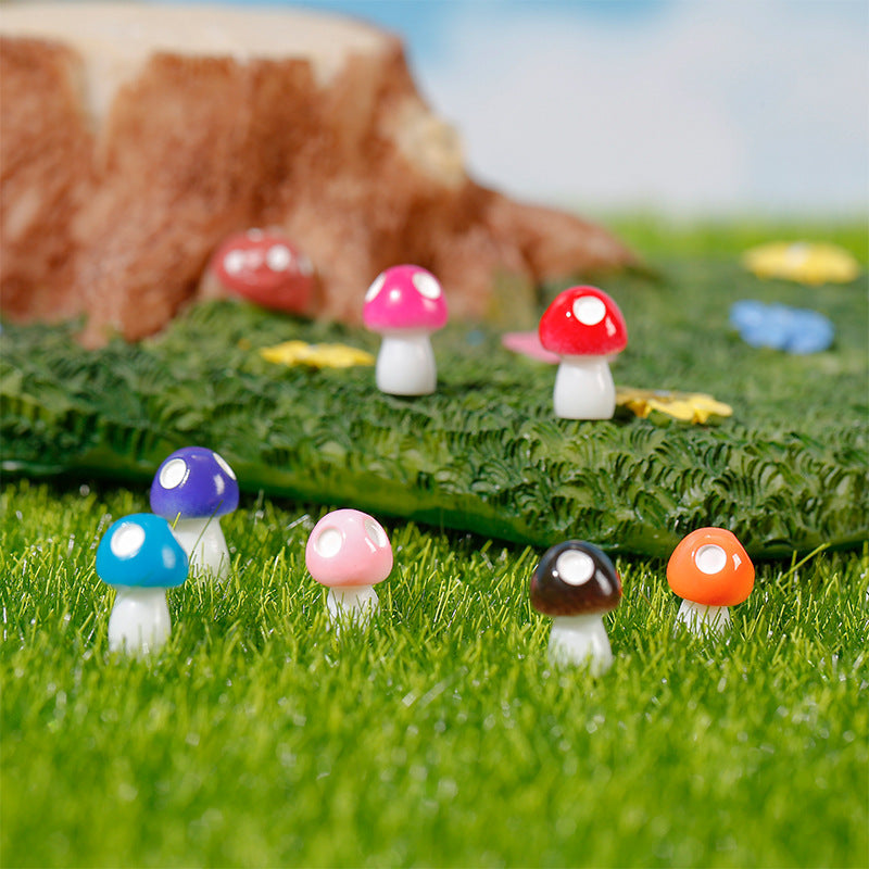 50Pcs Mini Foam Mushroom Miniature Fairy Garden Decor Plant Pot Ornamen