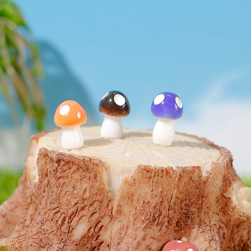 50Pcs Mini Foam Mushroom Miniature Fairy Garden Decor Plant Pot Ornamen