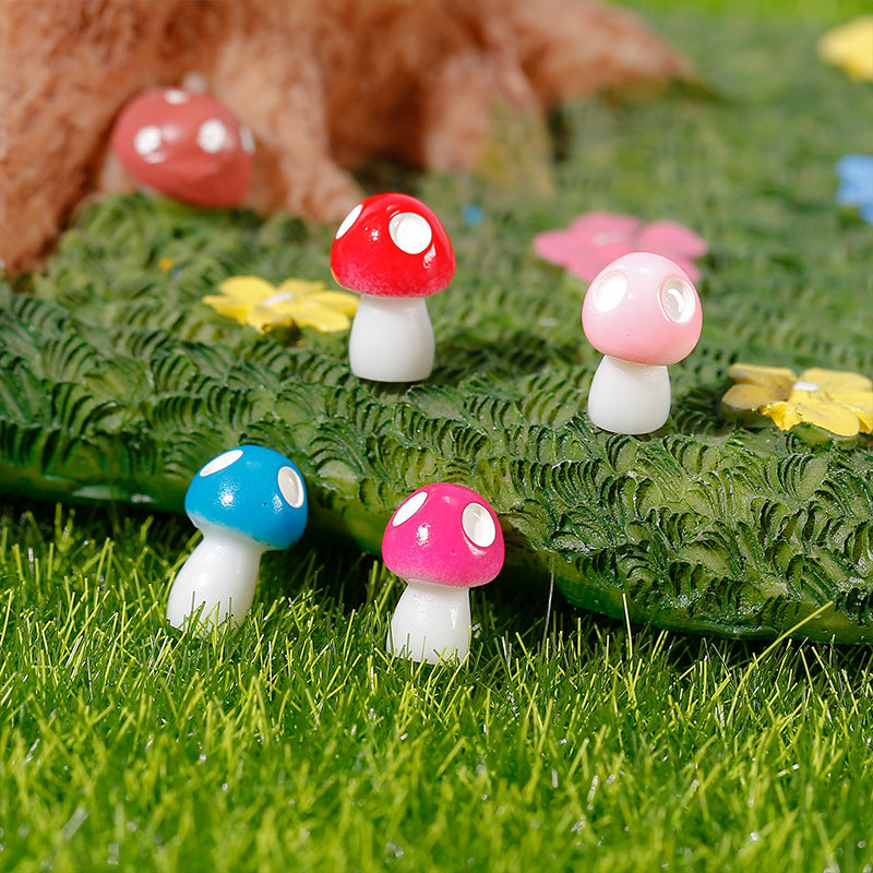 50Pcs Mini Foam Mushroom Miniature Fairy Garden Decor Plant Pot Ornamen