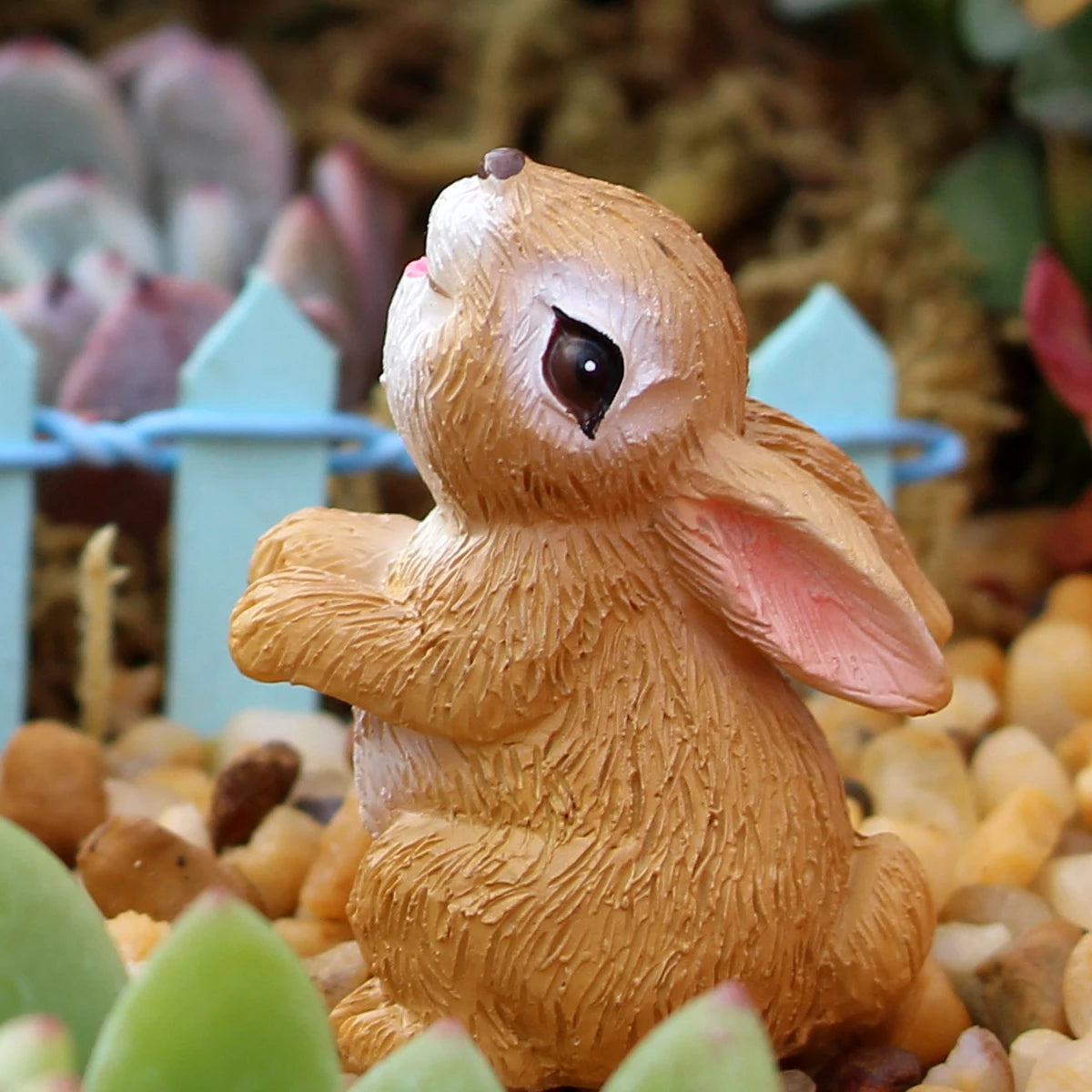 Little Boy Flying Kite Garden Statue Resin Figurine for Bonsai Fairy Garden Decor