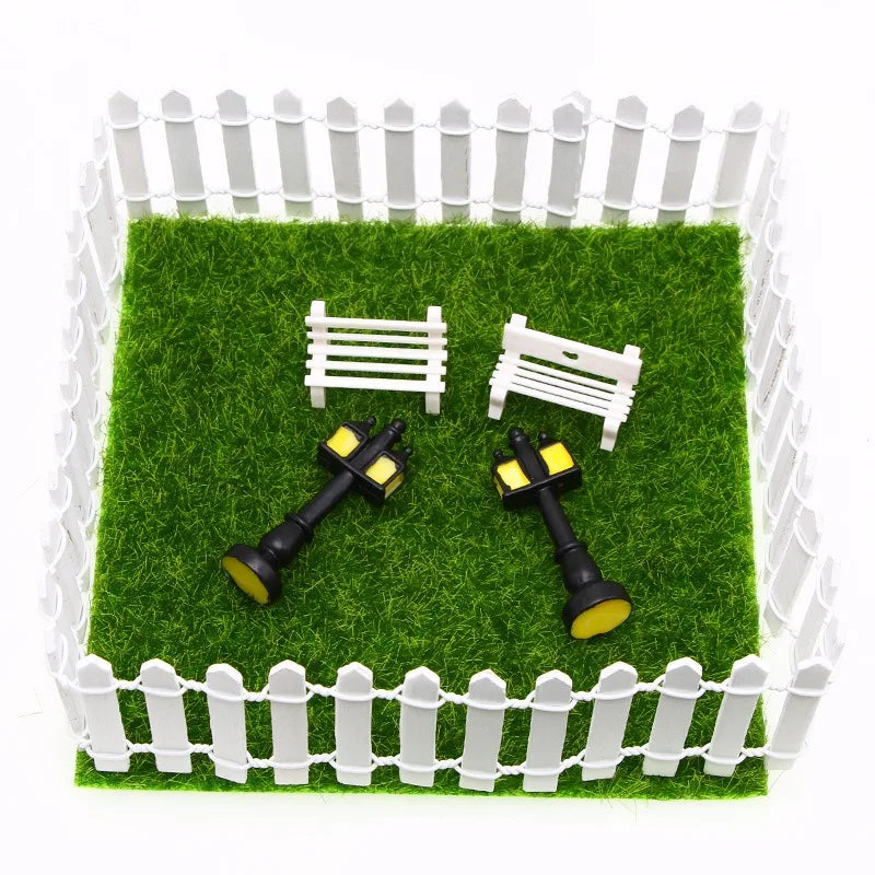 Miniature Wooden Fence Flexible Garden Picket for Succulent Terrarium DIY Decor