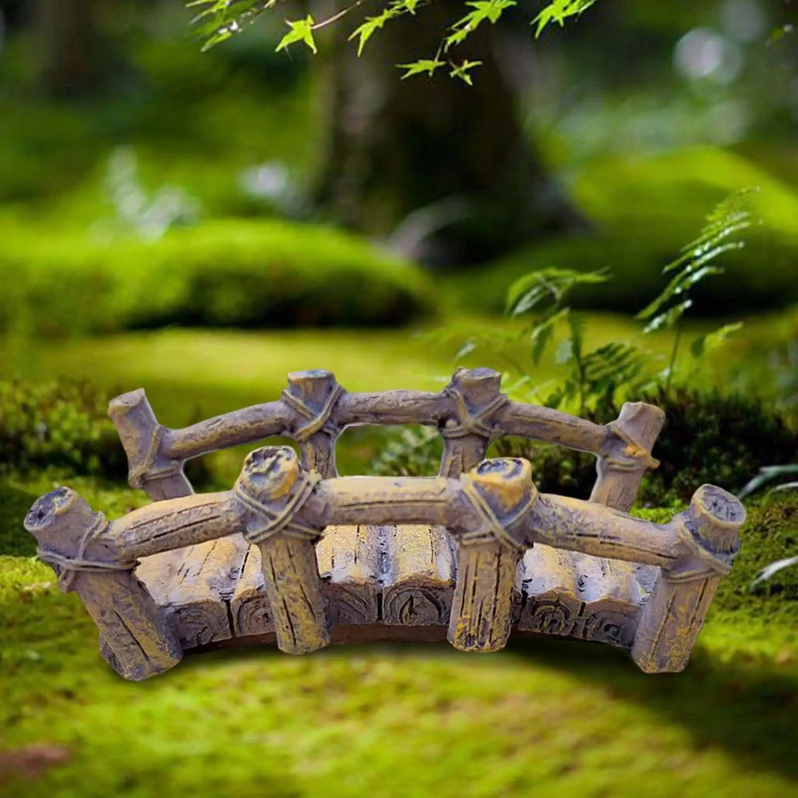 Resin Miniature Bridge with Rails Fairy Garden Accessory Aquarium Terrarium Decor
