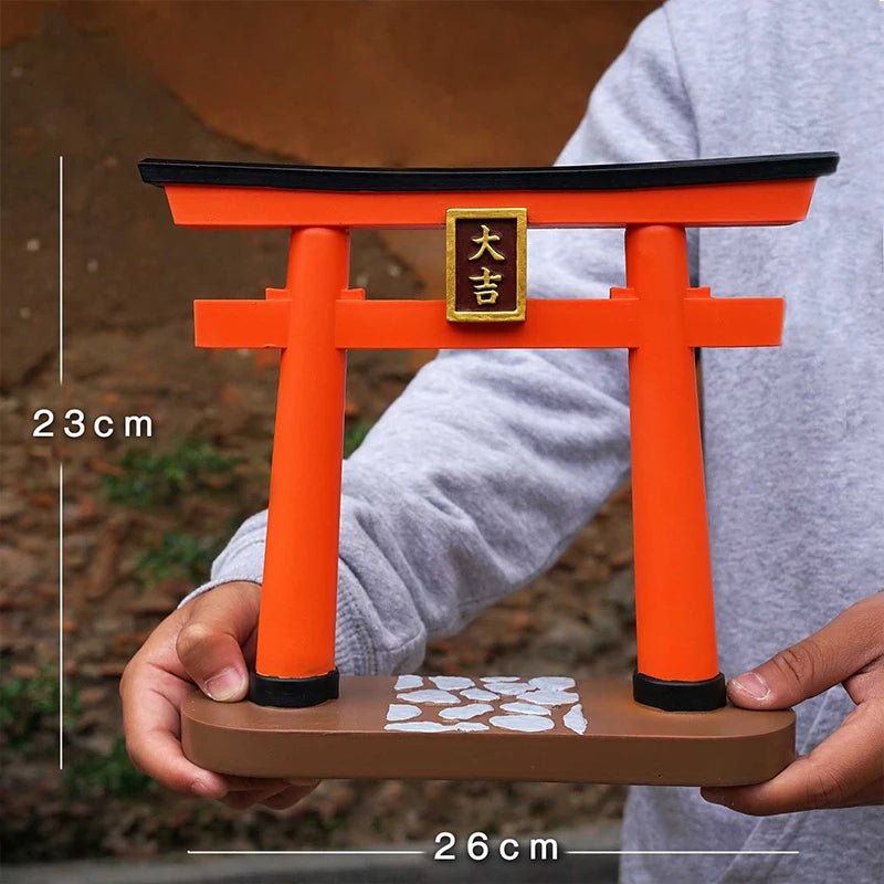Miniature Torii Gate Japanese Zen Garden Decor Shinto Door Figurine Micro Craft