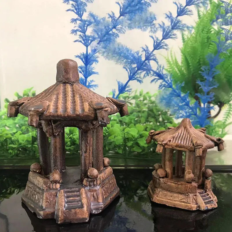 Ceramic Hexagon Aquarium Shelter Fish Shrimp Hiding Cave Pottery Scorpion Habitat
