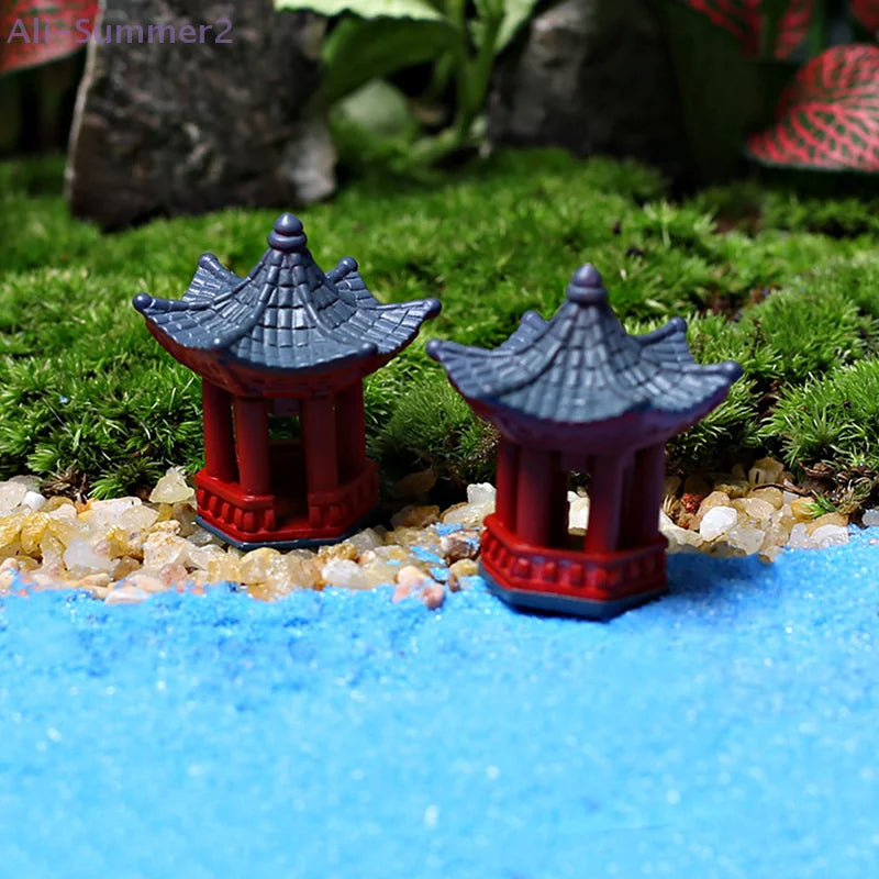 2pcs Japanese Torii Gate Miniature Shinto Shrine Figurine Zen Garden Decor Gift