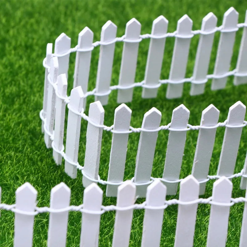 Miniature Wooden Fence Flexible Garden Picket for Succulent Terrarium DIY Decor