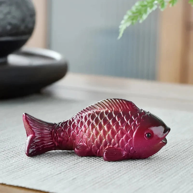Creative Color Changing Lucky Twin Fish Tea Pet - Zen Tea Ceremony Ornament
