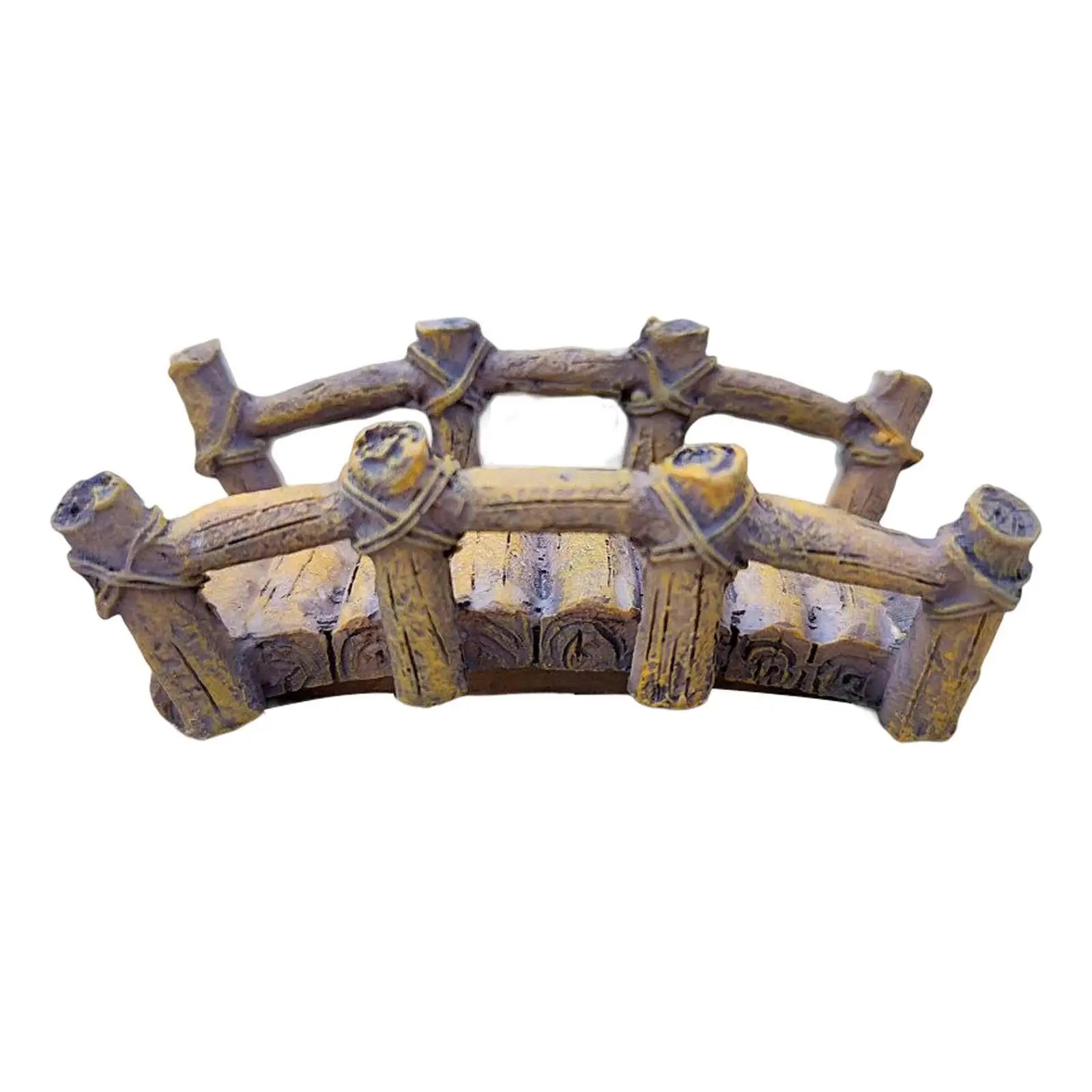 Resin Miniature Bridge with Rails Fairy Garden Accessory Aquarium Terrarium Decor