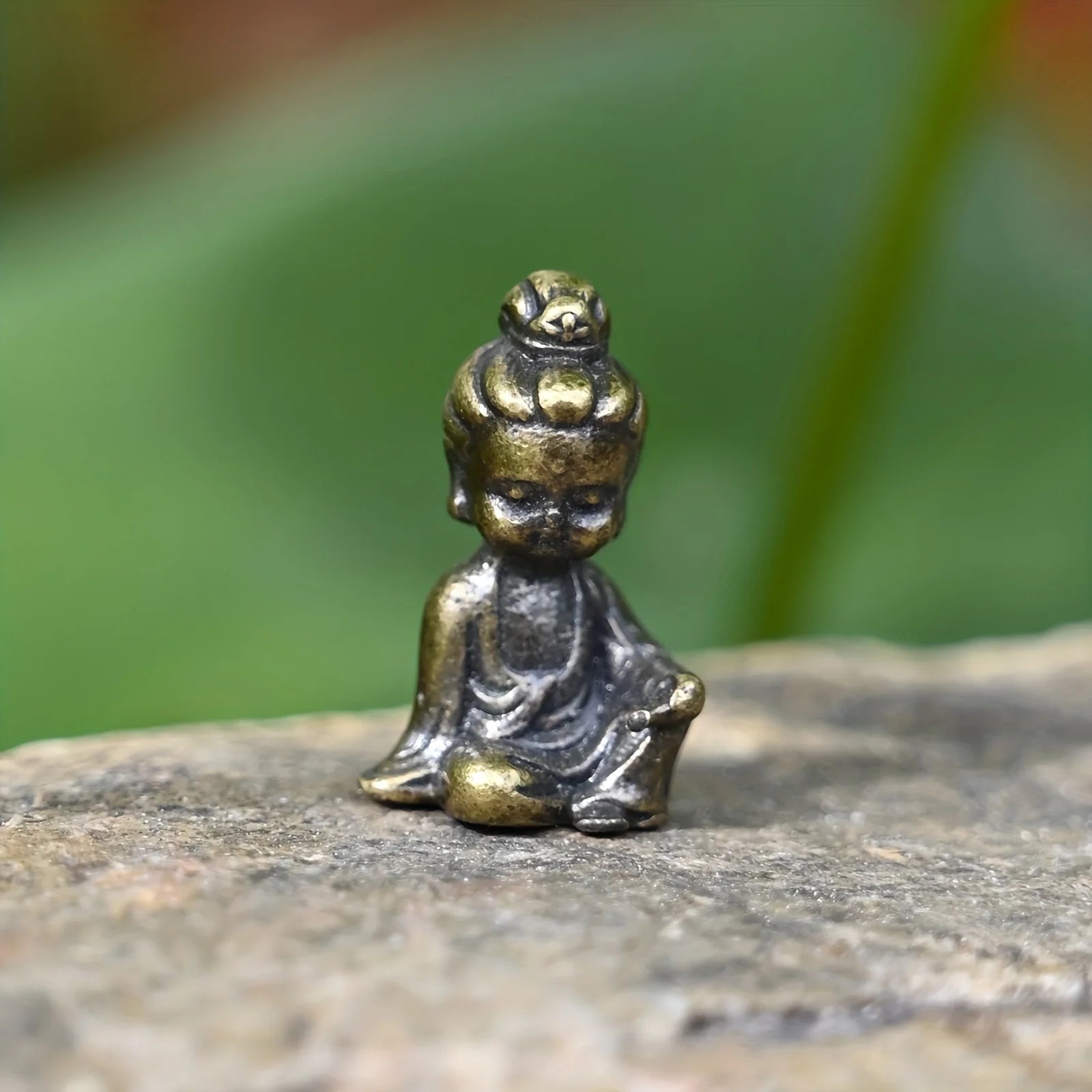 Mini Buddha Statue Guanyin Figurine Zen Garden Fish Tank Ornament Micro Landscape